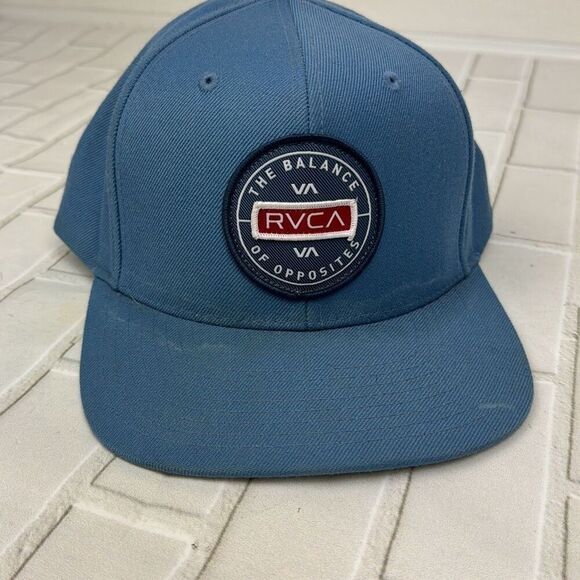 RVCA Hat Navigate Light Blue Mens Baseball Cap Domestic Snapback Logo - Picture 2 of 10